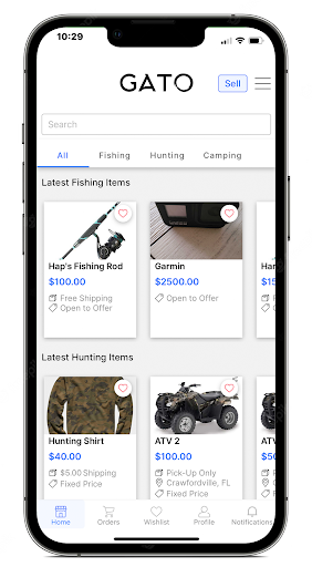 GATO Marketplace Screen 2