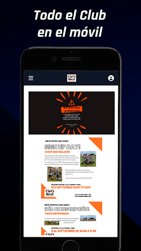 Android application Xabia Aguiles Rugby screenshort