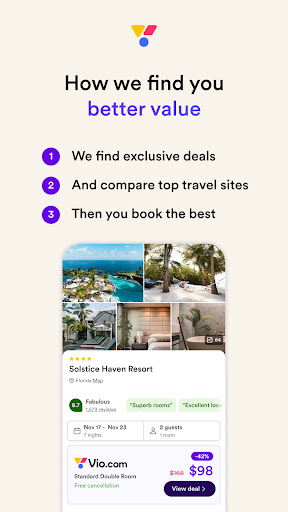 Vio.com: Hotels & travel deals Screenshot 3 - AppWisp.com