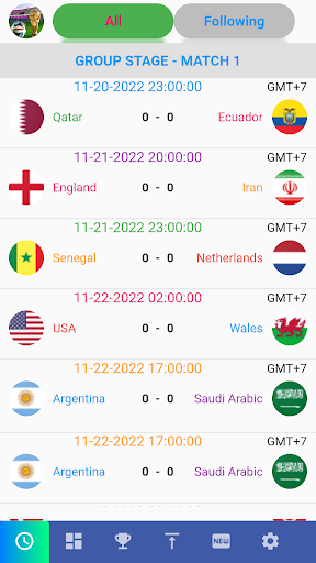 All Football Matches Schedule Screen 2