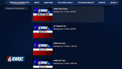 Screenshot of KWQC News | Quad Cities