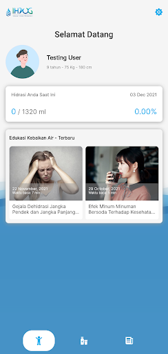 Android application Hidrasiku screenshort