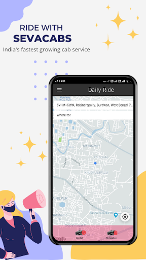Android application Sevacabs - Bike, Auto & Cab screenshort