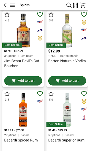 Android application SCW Liquors screenshort