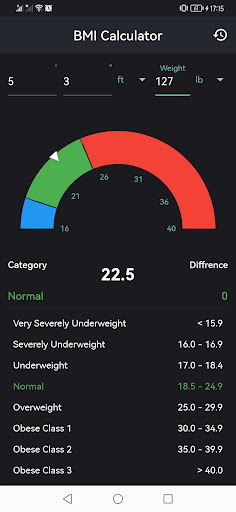 BMI Calculator Screen 2