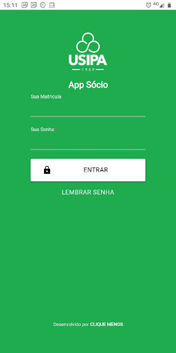 Android application Usipa - Sócio screenshort