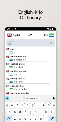 Android application Krio-English Dictionary screenshort