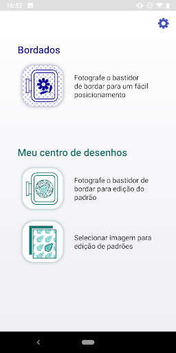 Visualização do aplicativo