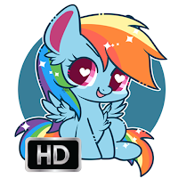 Cute Rainbow Horse HD Wallpaper