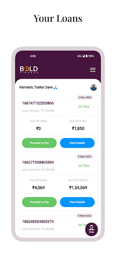 Bold Finance | Gold Loan Screen 2