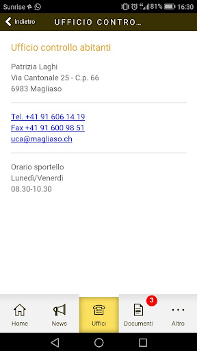 Android application Comune di Magliaso screenshort