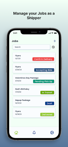 CourierBuddy App Screen 2