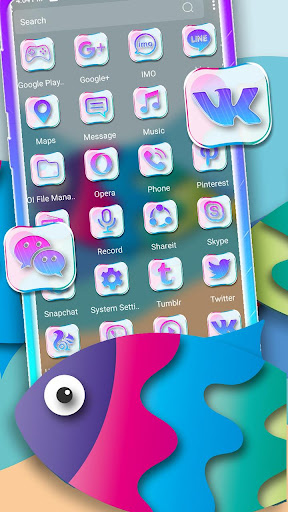 Cartoon Fish Launcher Theme Screen 2