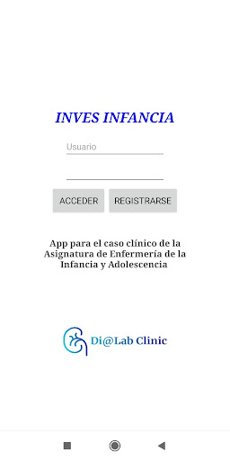 Android application Inves Infancia screenshort
