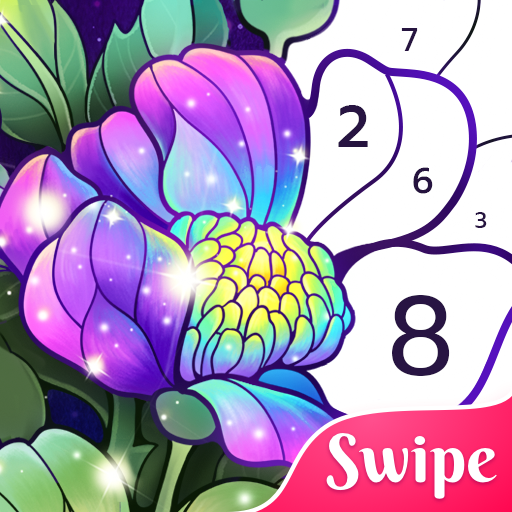 Color By Number With Swipes: Coloring Games 