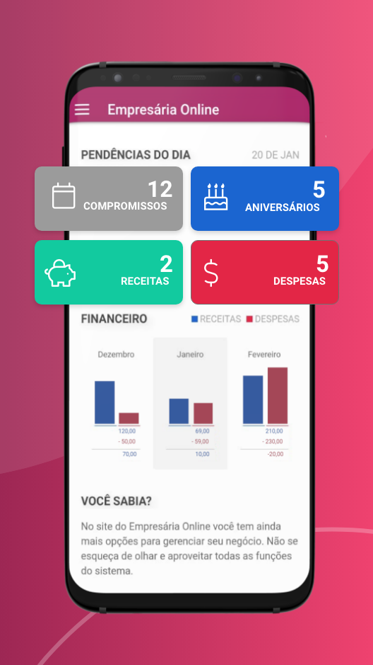Android application Empresária Online screenshort