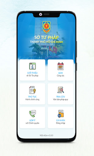 Android application VPĐT Sở Tư Pháp - TPHCM screenshort