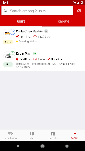 Android application Tracking Africa screenshort
