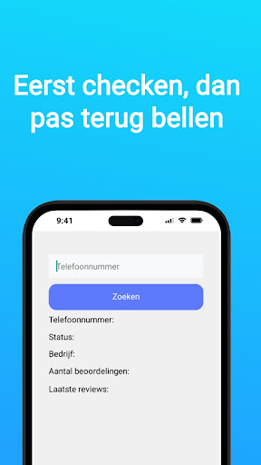 Android application Telefoonnummer Check screenshort