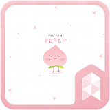 Simple pattern pink cute peach Launcher theme icon