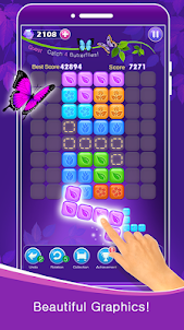 Block Puzzle - бабочка