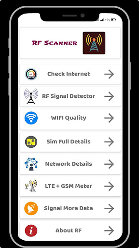 Android application RF Signal Detector - RF Wifi screenshort