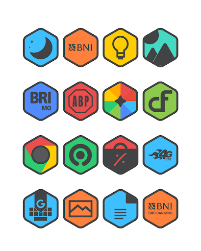 Android application Hexadark - Hexa Icon Pack screenshort