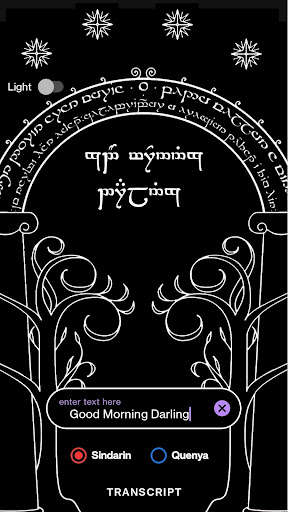 Tengwar Converter Screen 3