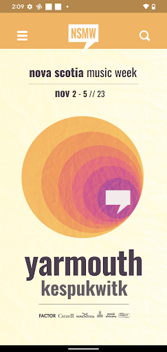 Android application Nova Scotia Music Week screenshort