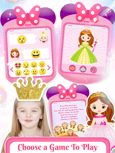 Pink Little Talking Princess Baby Phone Kids Game screenshots 5