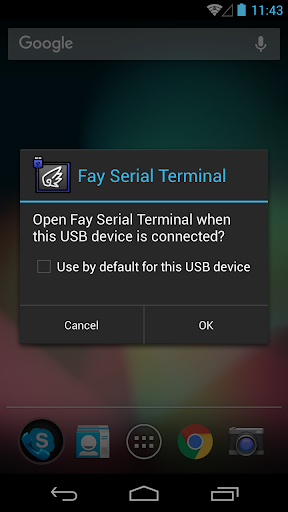 Android application Fay Serial Terminal screenshort