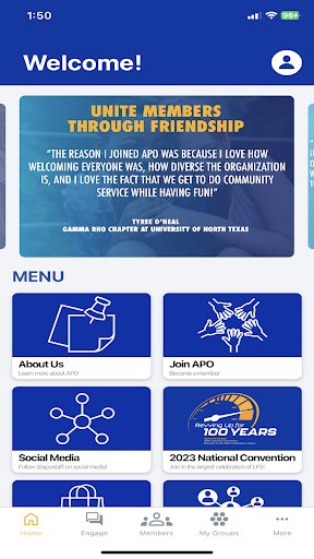Android application Alpha Phi Omega screenshort