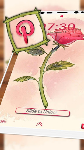 Rose Watercolor Launcher Theme Screen 3