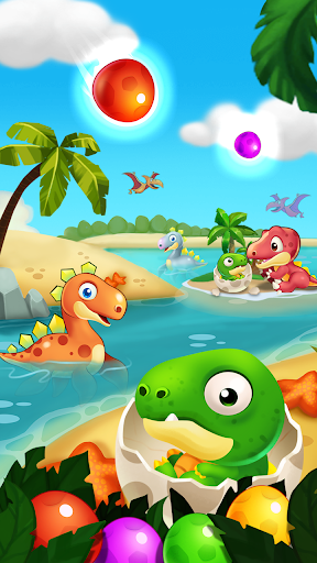 Android application Dino bubble pop Island screenshort