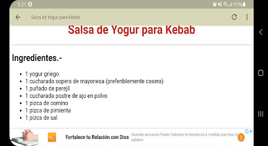 Captura 11 Recetas de Salsas Deliciosas y android