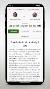 Tennis Prediction & Live News