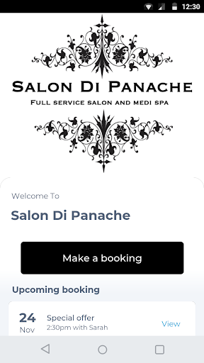 Android application Salon Di Panache screenshort