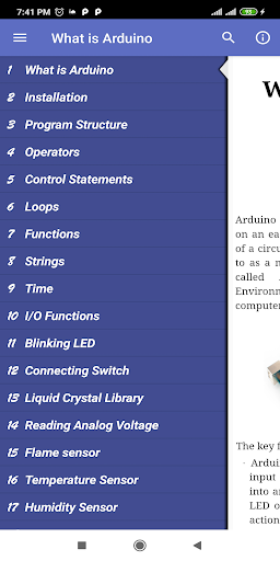 Android application Arduino Basics screenshort
