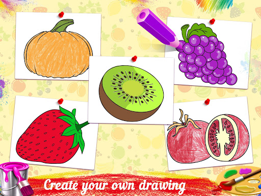 Android application Drawing populer fruits for kid screenshort
