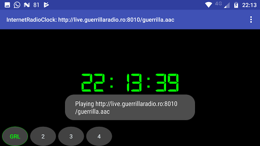 Internet Radio Clock Screen 2