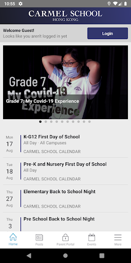 Android application Carmel School Hong Kong screenshort