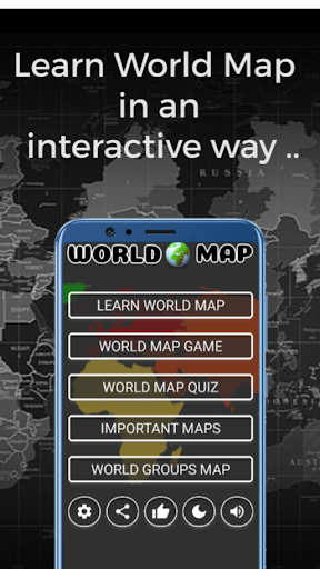 Android application Learn World Map (Offline) screenshort