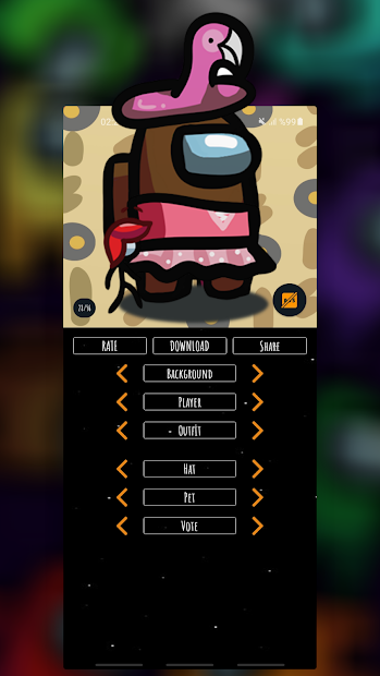 Captura de Pantalla 5 Free Skins Pets Hats Maker for Among Us android