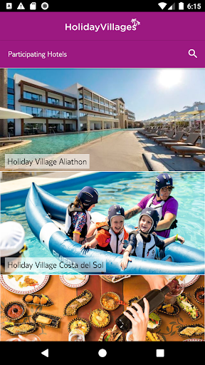 Android application Holiday Village screenshort
