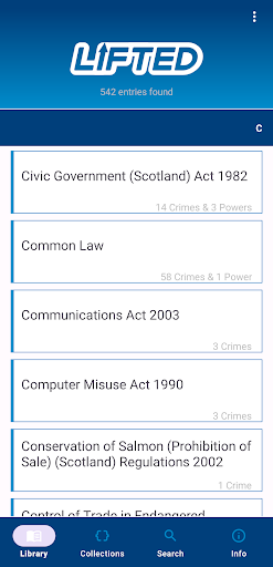Android application Lifted: Scottish Police Info screenshort