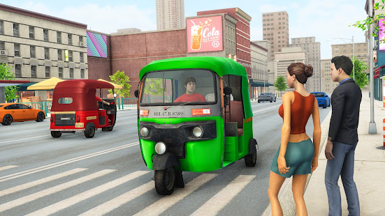 Crazy Rickshaw Driving Games apktram screenshots 2