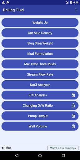 Android application Drilling Fluids App screenshort