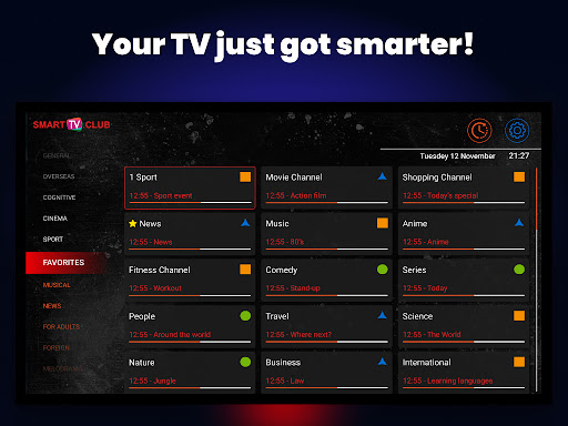 SmartTVclub, lecteur OTT, IPTV Screen 3