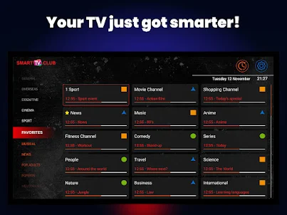 Smart TV club IPTV, OTT player