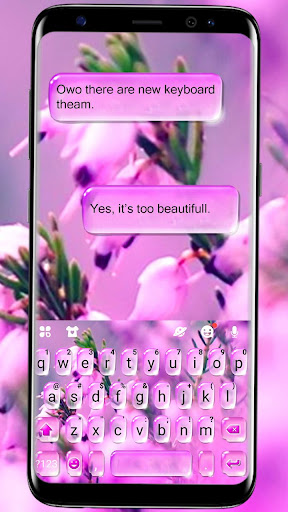 Android application Lavender Drops Keyboard Theme screenshort